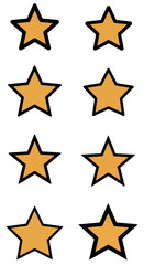 Obraz premium Orange stars collection with transparent background