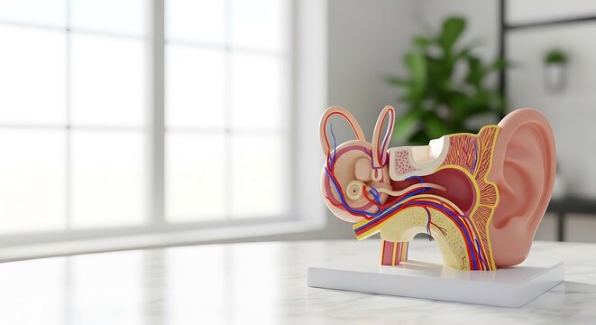 Human Ear Anatomy Model Medical Education Auditory System Healthcare Study