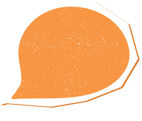 Fototapeta premium Pop art-inspired, hand-drawn speech bubble with dusty retro texture. Perfect for sale banners, kids’ cartoons, and promotions. Isolated form with ample space for text and messaging.