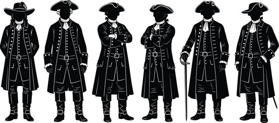 Soccer football players silhouette vector set, collection of athletes kicking, dribbling, and shooting the ball in various action poses, sport competition  © MdMosarof