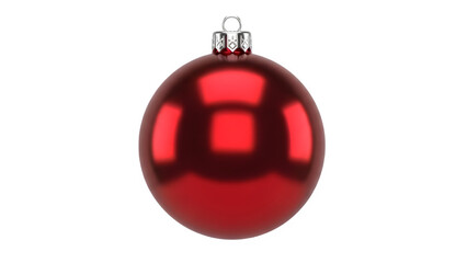 Ultra Detailed Red Christmas Ornament | 4K Product Photo | Isolated White Background | HDR Xmas Decoration Image