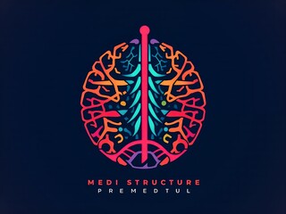 Vibrant abstract brain illustration: a colorful depiction of neural networks and complex organic structure