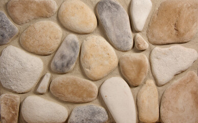 a river stone beautiful wall