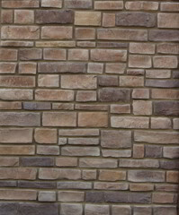 Vibrant and Colorful New Brick wall detailed background pattern photo with vignette
