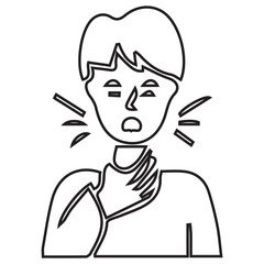 Sore Throat Illness Icon