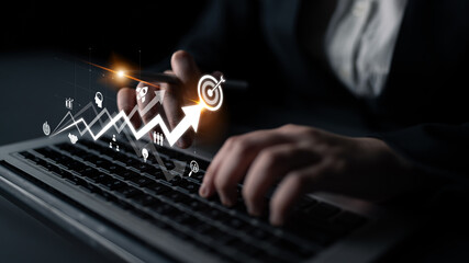 Business growth strategy drives goal achievement. Business growth improves performance, supports innovation, business growth tracks success, and business growth builds future. Latch