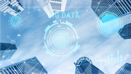 Big Data analytics technology for business intelligence and insights. A concept of processing and...