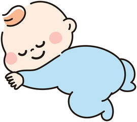 うつ伏せで眠る赤ちゃん