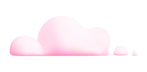 Single pink balloon-like shape floating in white space. Perfect icon for abstract backgrounds, sweet illustrations, or trendy graphic design projects