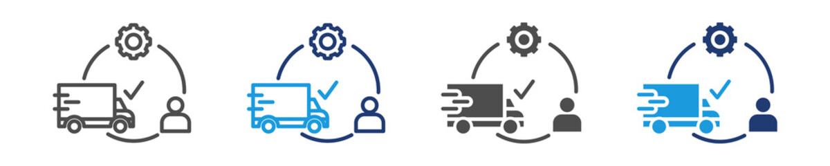 management icon set multiple style