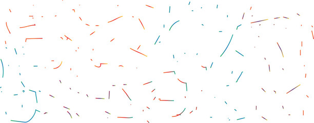 Bright Colorful Confetti Trails Create Festive Celebration Theme for Party and Event.