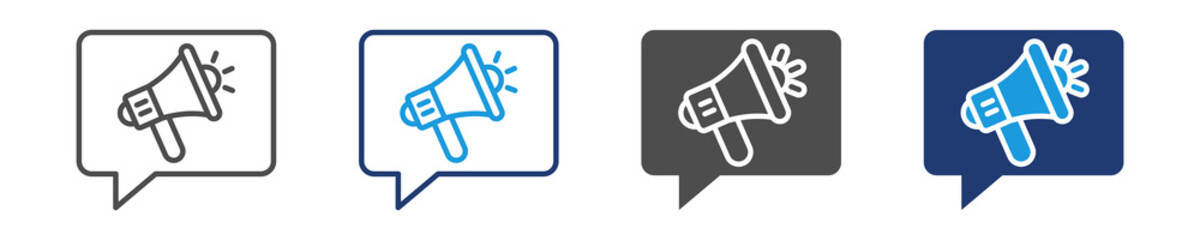 advertising icon set multiple style