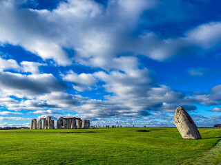 Stonehenge on a sunny day in winter