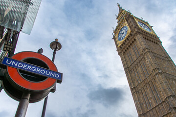 underground stop next to big ben