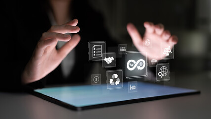 Circular economy supports sustainable development. Circular economy reduces waste, circular economy...