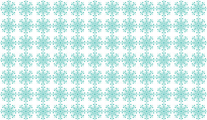 Turquoise Snowflake Repeating Pattern Christmas Design