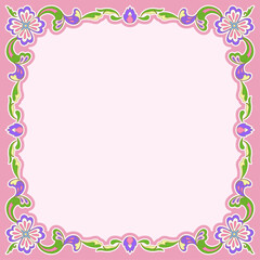 Oriental Floral Border Ornament – Decorative Vector Pattern.