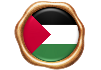 Stylized Seal Featuring the Palestinian Flag Design