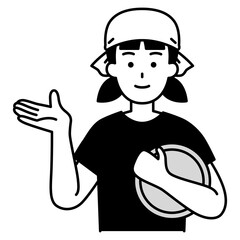 案内する居酒屋の女性店員