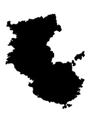 和歌山県の地図（シルエット）