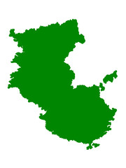 和歌山県の地図（グリーン）