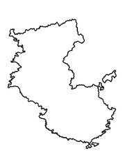 和歌山県の地図（白地図）