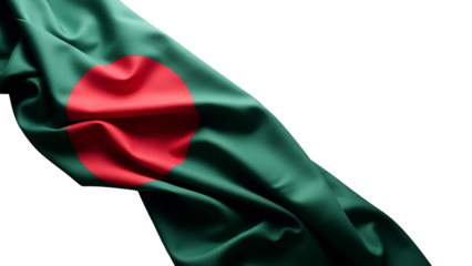 Waving flag of bangladesh on a dark background representing national pride and identity