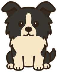 Cute Border Collie Dog Illustration