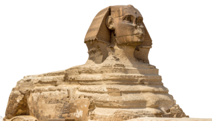 Magnificent Sphinx statue guarding ancient Giza, evoking mystery and wonder of Egypt's rich history