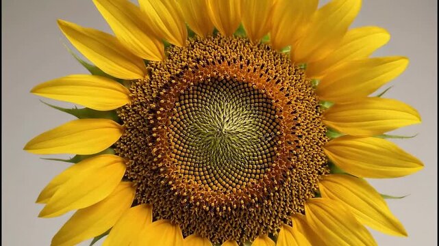 Vibrant Close Up of Sunflower Head Petals and Disk Florets