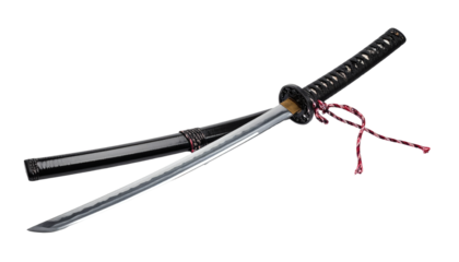Japanese katana sword, symbol of strength and honor, perfect for historical reenactments or martial arts