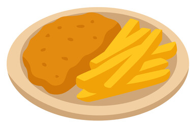 french fries vector illustration