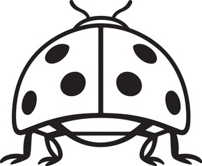 Ladybug Low-Angle Dome View Vector Line-Art.eps