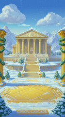 The game asset and game background isolation, video game, slot game asset, mobile game asset, casino element, Illustration