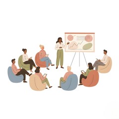 Diverse Team Collaboration and Business Presentation