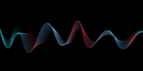 Music equalizer sound wave illustration vector.