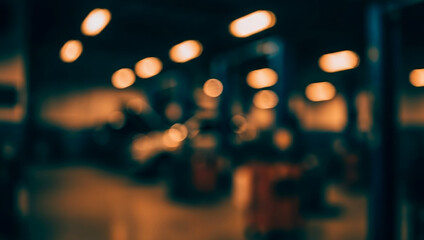 Dark interior with warm orange light flares and deep teal shadows, creating a dramatic atmospheric contrast that highlights the moody industrial environment beautifully.