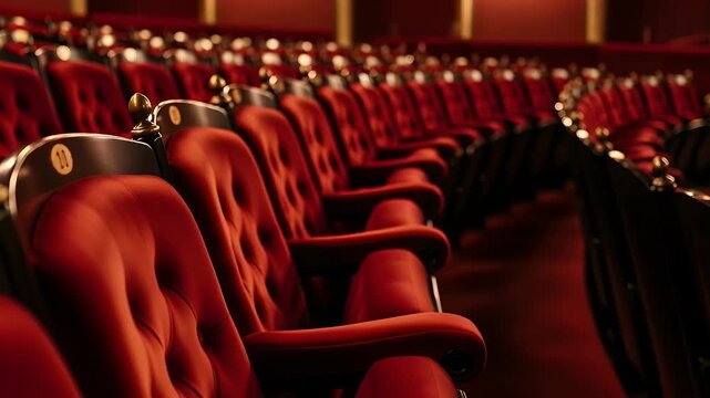 Experience captivating performance in a classic theater venue with plush seating and elegant design, ready for the show