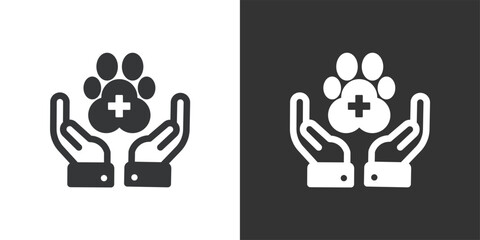 Veterinary Insurance icon. Solid glyph series icon