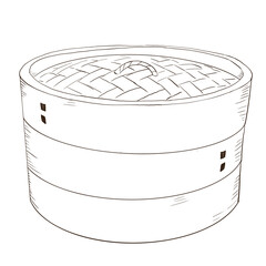 和食・中華料理の道具：二段重ねのせいろ