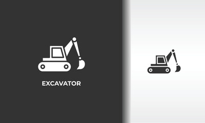 Excavator Vector, Icon Or Logo Sign Isolated Symbol Illustration © layinatus