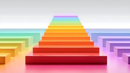 Minimal Stacked Digital Layers Rising from the Bottom on Soft Blue Gradient Background, Creating a Smooth Fade into a Clean Blank Upper Area for Business Text