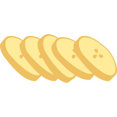 Banana sliced