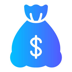 money bag gradient icon