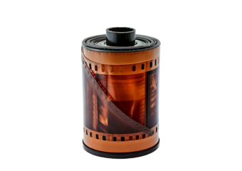 Roll of film isolated on transparent or white background