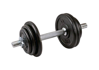 Barbell isolated on transparent or white background