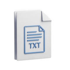Text document icon isolated on transparent background