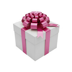 Elegant gift box isolated on transparent background