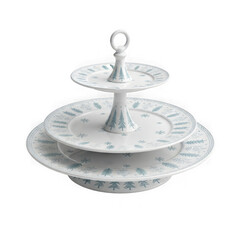 Elegant tiered stand isolated on transparent background