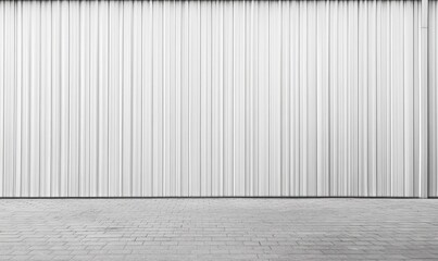A plain, white corrugated metal wall and ground